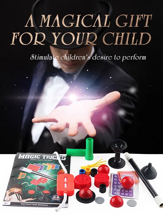 Simple Magic Kit for Kids Amazing Tricks Magic Set for Children Including Mystical Cards Wand and More