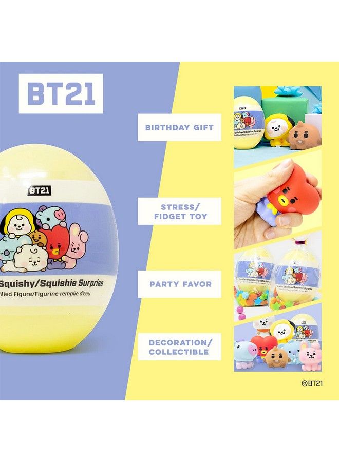 Line Friends Bt21 (Baby) [Surprise Capsule Series] Cute Water Filled Squishy Toy [Birthday Gift Bags, Party Favors, Gift Basket Filler, Stress Relief Toys] 1 Pc. (Mystery Blind Capsule)