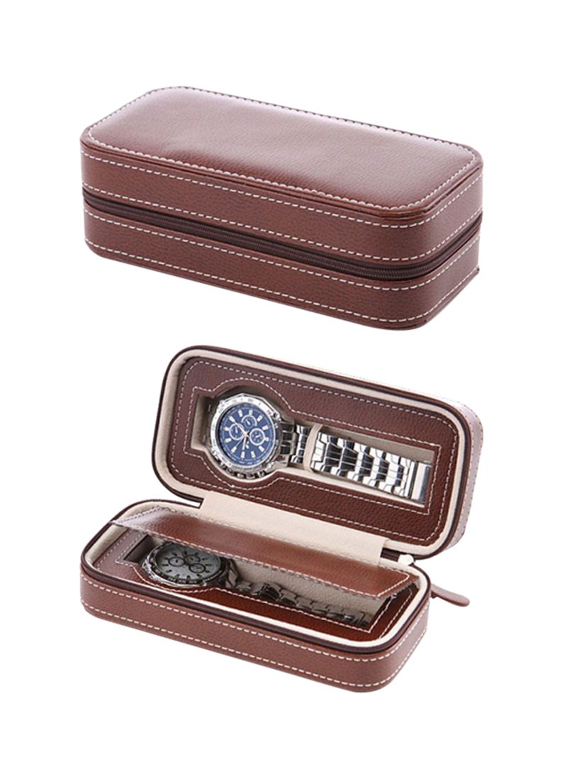2-Grid PU Leather Watch Box QJ1535C2