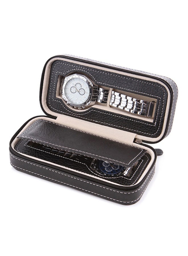 2-Grid PU Leather Watch Box QJ1535B2