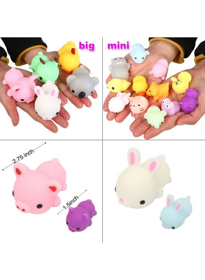 Squishies Squishy Toy 5Pcs Medium Size 3Inch Party Favors For Kids Mochi Squishy Toy Kids Kawaii Squishies Mochi Animals Stress Reliever Anxiety Xmas Gifts For Kids Rabbit Squishys Toy Storage Box