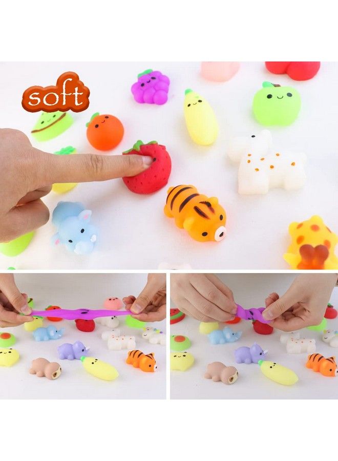 20 Pieces Squishies Mochi Stress Relief Toys Squishy Toys Squishy Toys Kawaii Mochi Squeeze Toys Random Animals And Fruits Shape Mini Squish Toys Party Favors For Girls Boys Adults