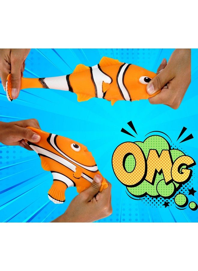 Disney Stretchy Toys Nemo Figures Squish & Pull Toys (1 Nemo) Finding Nemo Anxiety Calming Fidget Toy Stress Toys Birthday Gifts For Kids Boys & Girls. C69001