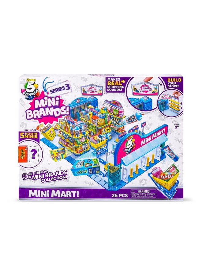 Mini Brands Mini Mart Playset Series 3 By Zuru With 5 Exclusive Mystery Mini Brands Store And Display Your Mini Collectibles Collection!