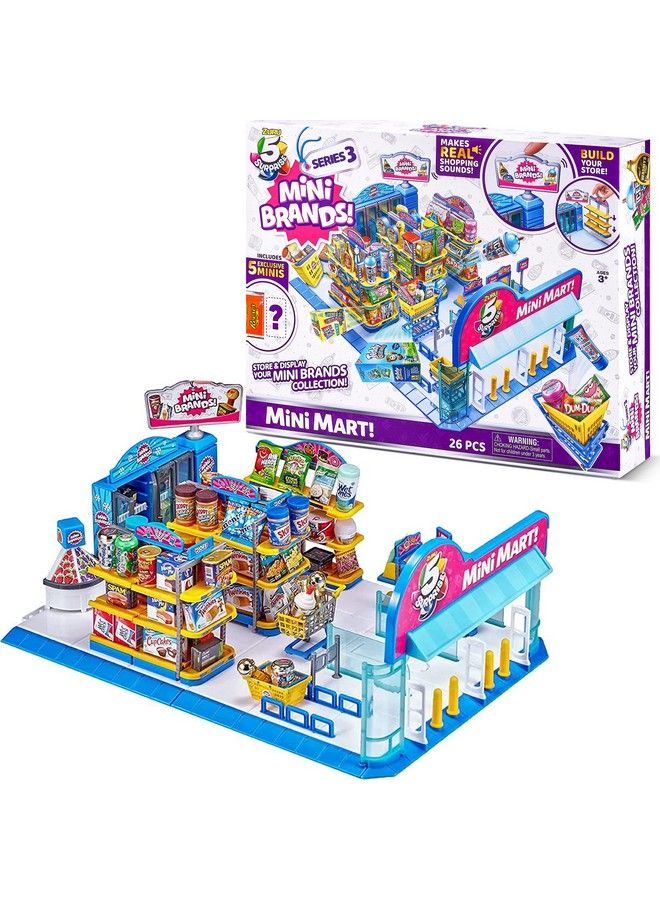 Mini Brands Mini Mart Playset Series 3 By Zuru With 5 Exclusive Mystery Mini Brands Store And Display Your Mini Collectibles Collection!