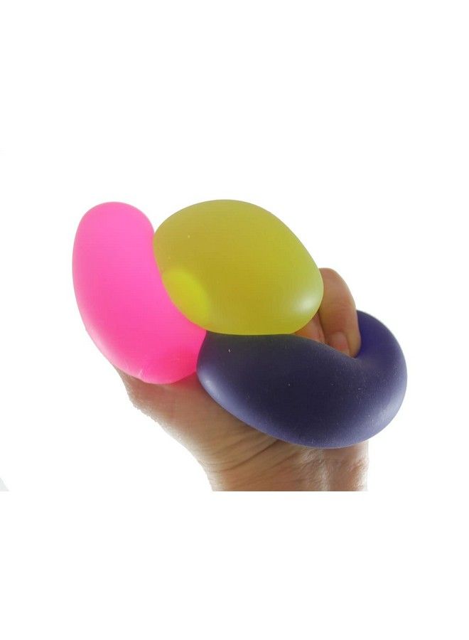 Set Of 3 Sugar Balls Thick Glue/Gel Stretch Ball Ultra Squishy And Moldable Slow Rise Relaxing Sensory Fidget Stress Toy (Random Colors)