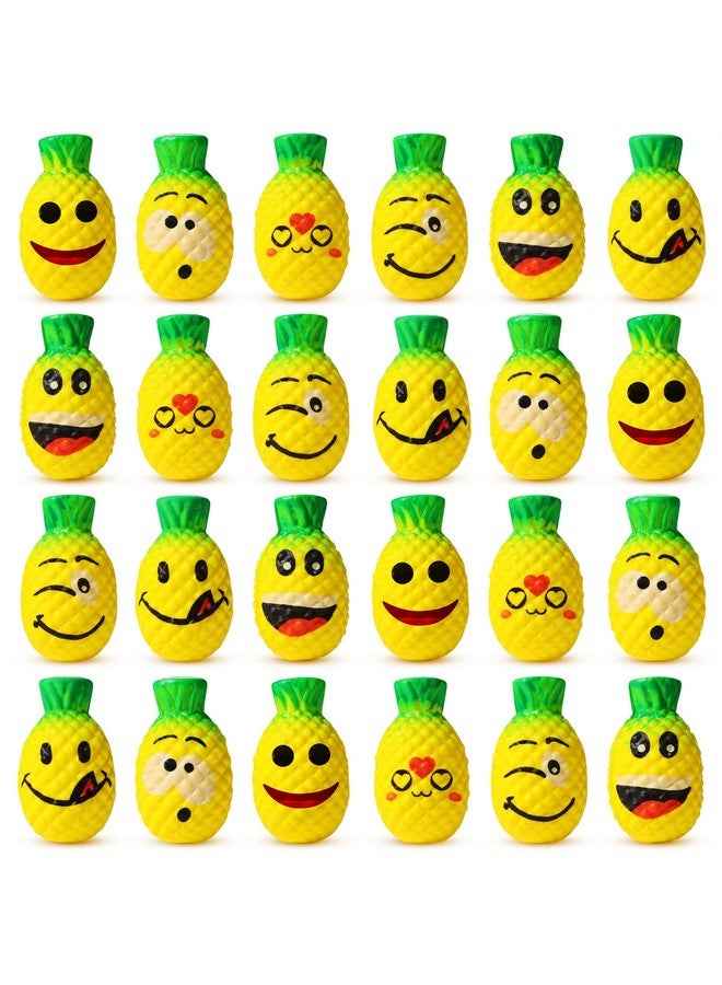 30 Pieces Pineapple Stress Ball Smile Fruit Stress Ball With Emotions Squishy Toy Pineapple Fidget Toys Party Favors For Adults Teens Finger Exercise Anxiety Relief Party Supplies