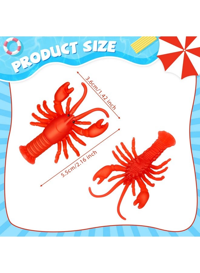 50 Pcs Lobster Toy Soft Tpr Rubber Lobster Models Fake Crawfish Decorations Mini Red Lobster Lifelike Crawfish Decor For Early Education Teaching Aids Food Models Pendants Party Shooting Props