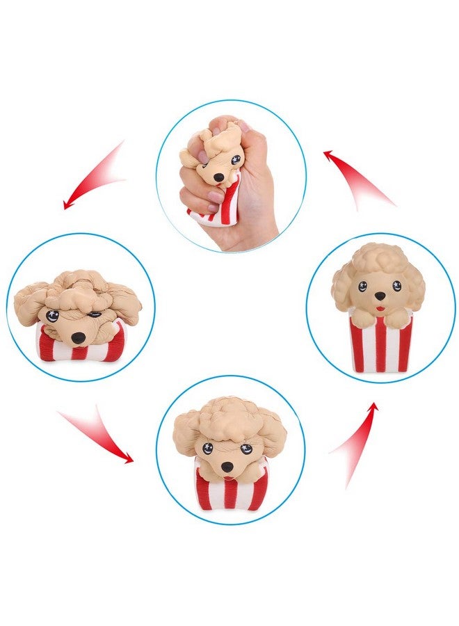 4.3 Inches Squishies Dog Popcorn Squeeze Toys For Kids Kawaii Slow Rising Scented Stress Relief Toys Decorative Props