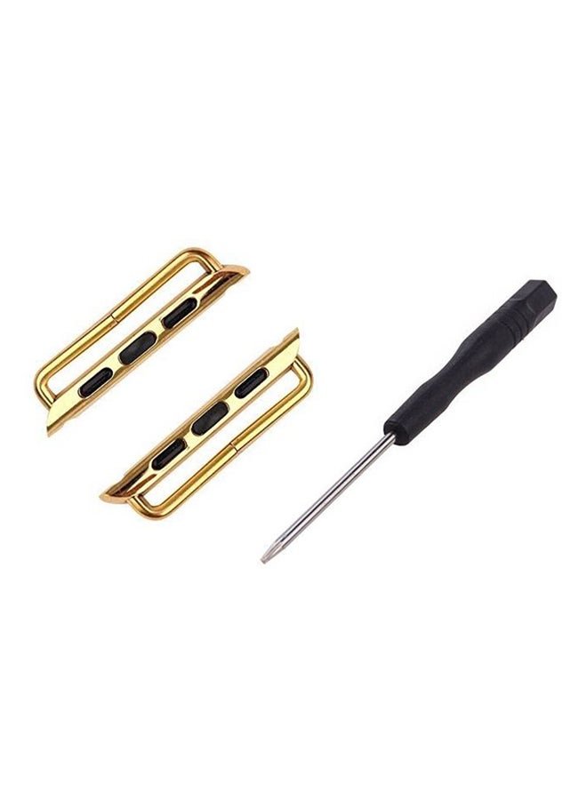 unisex Strap Adapters Clasp Metal Axle Connectors For Apple Watch 42mm