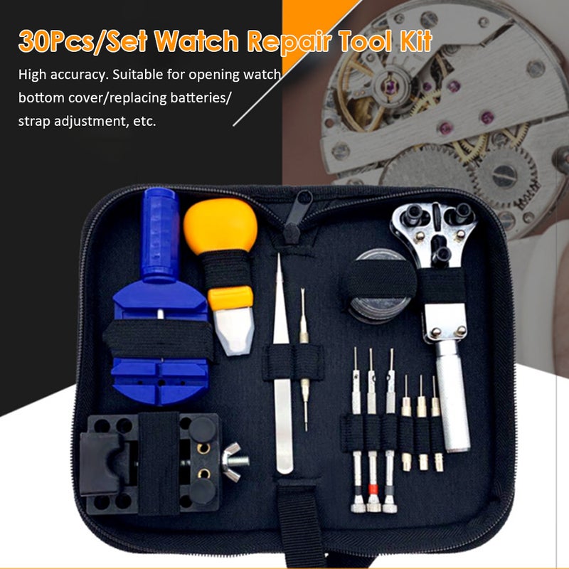 30-Piece Watch Repair Tool Kit