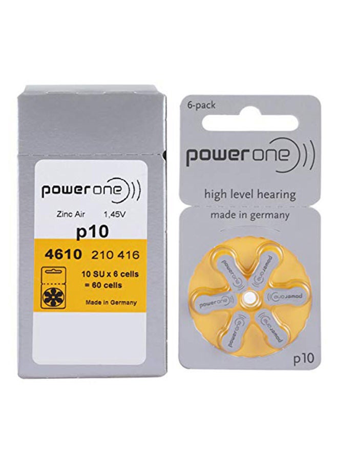 Powerone 1.45V Hearing Aid Batteries - Pack Of 60 Pieces