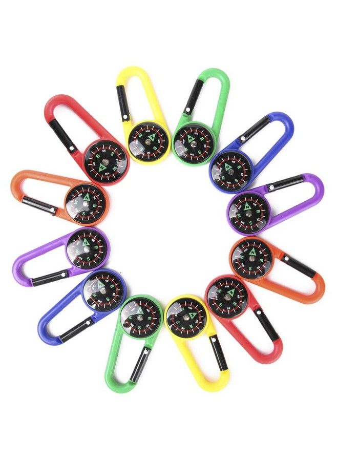 Carabiner Compasses For Kids Toy Compass Belt Clips School Prizes Party Favors 24 Pack