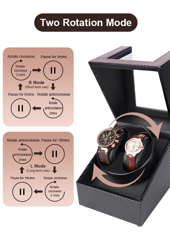 Watch Winder for Automatic Watches,Automatic Watch Winder Box,Watches Organizer Storage for Women's and Men's Watches with Quiet Motor 4 Rotation Mode