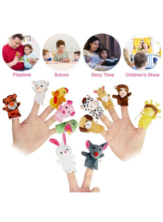 22 Pcs Plush Animals Finger Puppet Toys Mini Plush Figures Toy Assortment For Kids Soft Hands Finger Puppets Game For Autistic Children Great Family Parents Talking Story Set