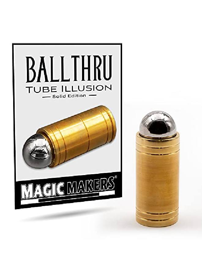 The Ball & Tube Mystery Trick Real Metal Street And Closeup Magician'S Performance Prop