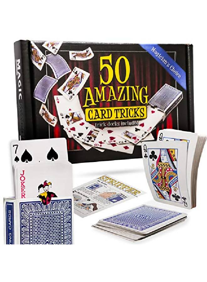 50 Amazing Card Tricks Kit For All Ages With Trick Decks Included