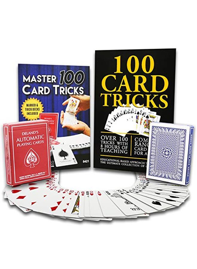 100 Card Tricks Kit Includes Marked Deck & Svengali Trick Deck