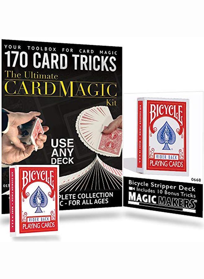 Ultimate Card Magic Kit 170 Card Effects With Stripper Deck