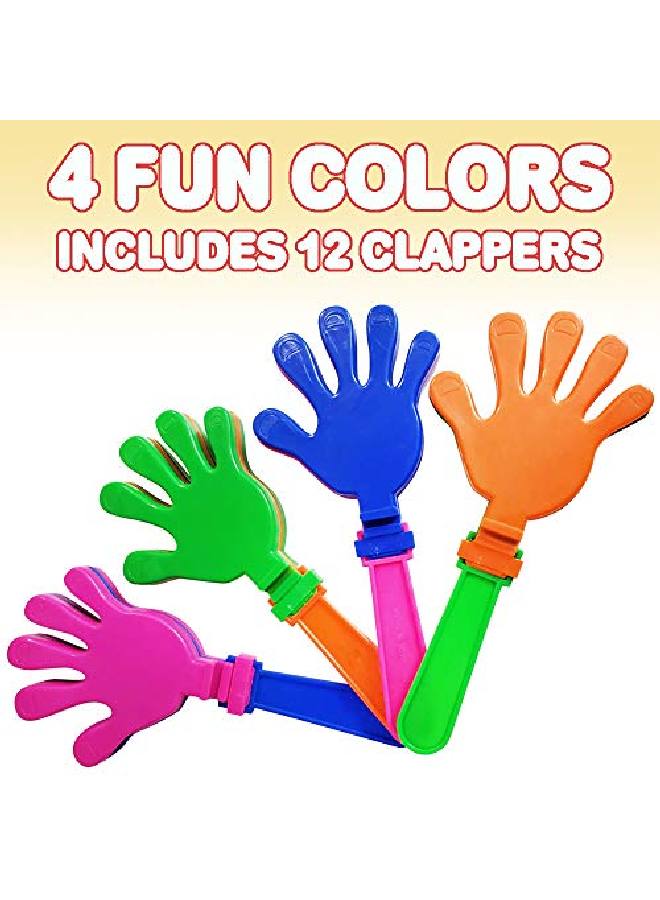 Hand Clappers Noisemakers Pack Of 127.5 Inch Assorted Plastic Noisemakers For Sports Parties And Concerts Great Birthday Party Favors And Goodie Bag Fillers For Boys And Girls