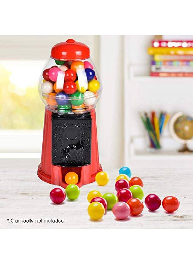 Gumball Machine For Kids Set Of 2 6.5 Inch Desktop Bubble Gum Mini Candy Dispenser Money Saving Coin Bank Best Gift Or Vintage Office Desk Decoration (Gumballs Not Included)