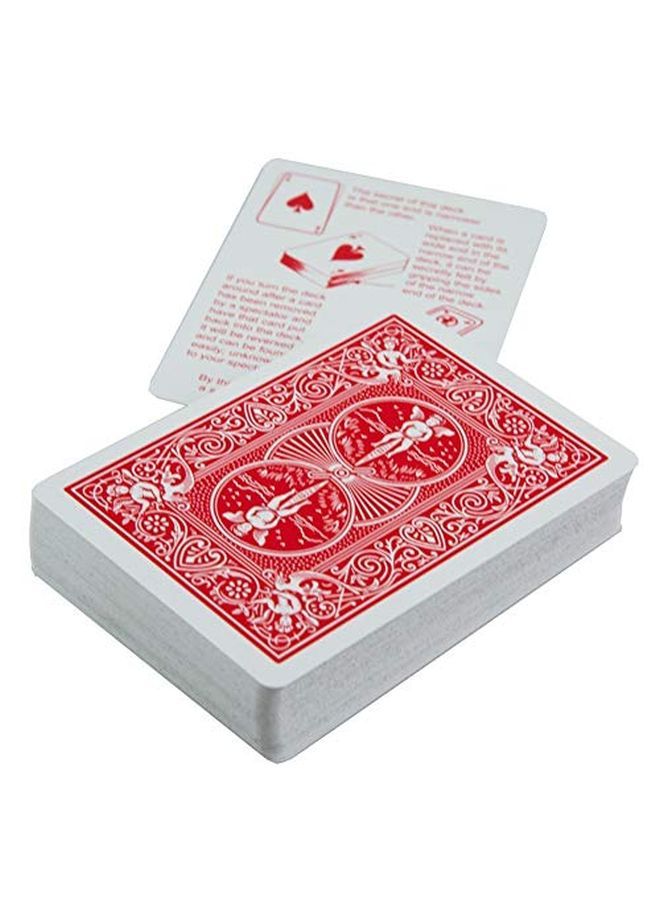 Stripper Deck With 10 Bonus Tricks In Red Tapered Magic Trick Deck