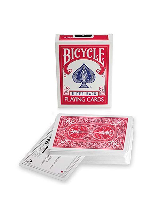 Stripper Deck With 10 Bonus Tricks In Red Tapered Magic Trick Deck