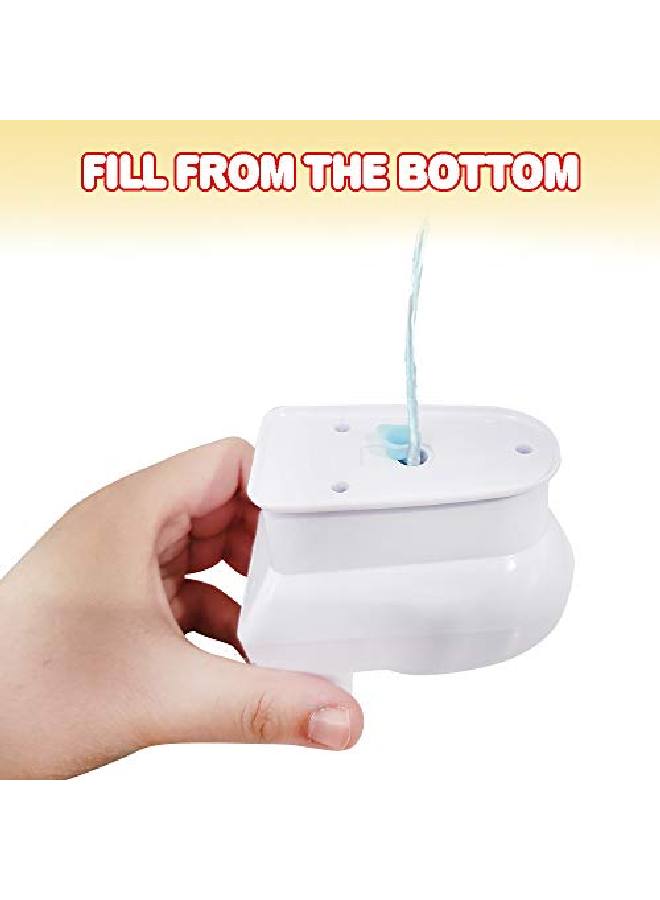 4 Inch Squirt Toilet Gag Gift For Kids And Adults With 3D Poo Emoji Lift Seat To Spray Water Funny Water Squirting Prank Toy Hilarious Prankster Joke Stuff For Boys And Girls