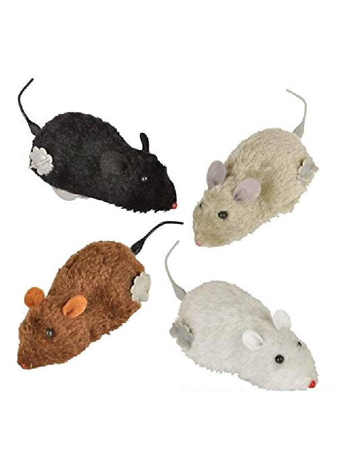 6 Inch Wind Up Mouse Toy Set Of 4 Assorted