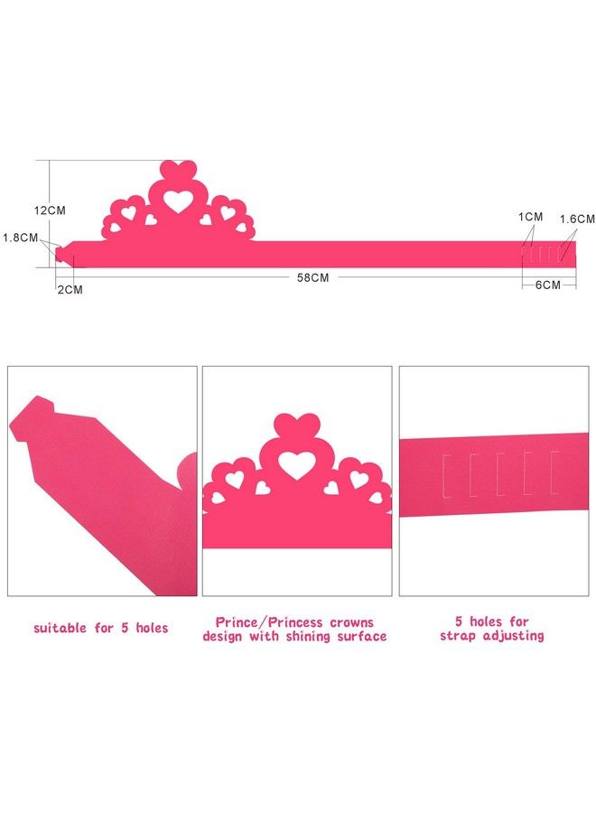 12 Pieces Princess Prince Crown Tiara Craft Kits Paper Diy Party Crown Hats Birthday Party Decoration Favor Supplies With 8 Pieces Label Stickers For Kids And Adults