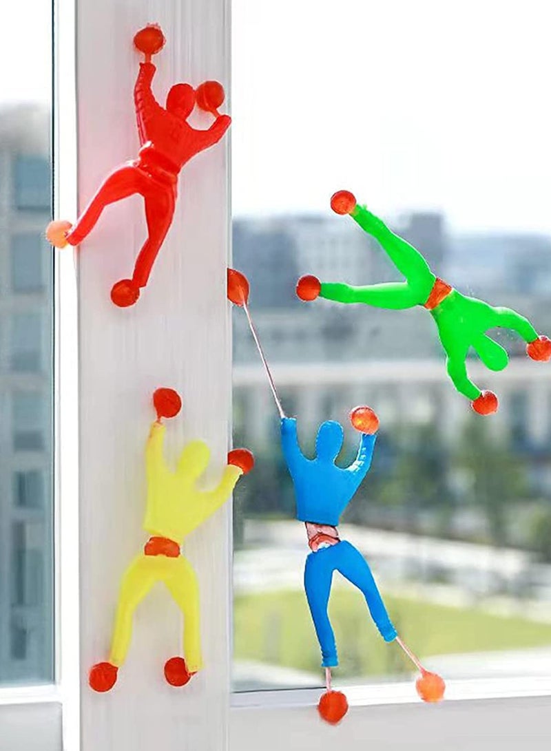 Sticky Window Crawler Men Stretchy Sticky Wall Climbers Sticky Men Wall Climbers Stretchy Sticky Toys Window Crawler Toys Party Bag Fillers for Party Favor Home Kids 16 Pcs