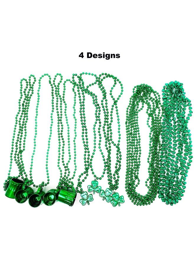 St Patricks Day Beads Necklace Bulk (72 Pack) Green Shamrock Beads Shot Glass Assortment St Patricks Day Gifts For Kids 33