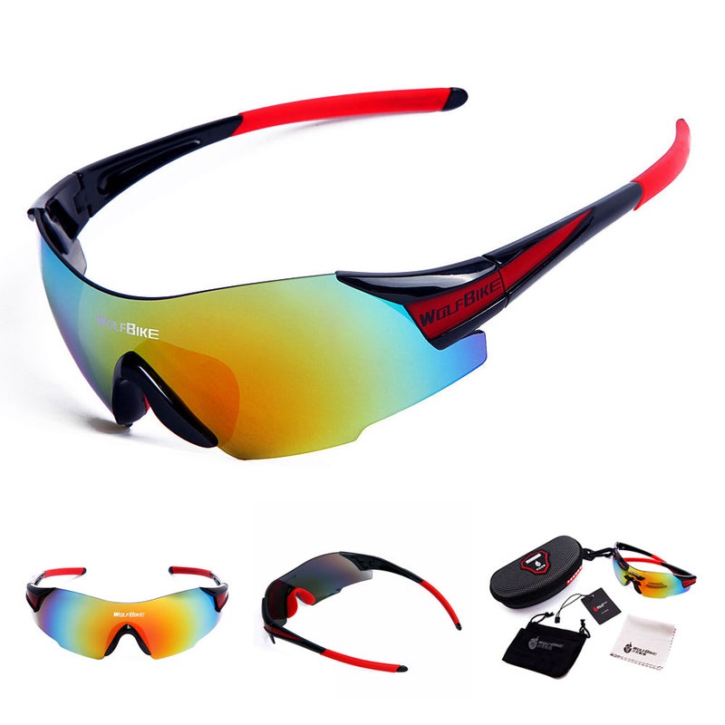 unisex UV Protection Outdoor Windproof Motorcycle Cycling Glasses For Men & Women