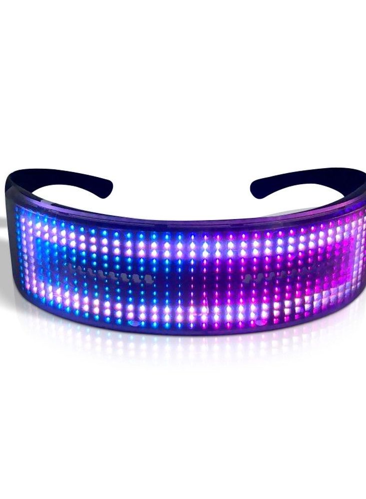 Flashing Glowing Luminous USB Rechargeable BT APP Control LED Light Up Party Glasses