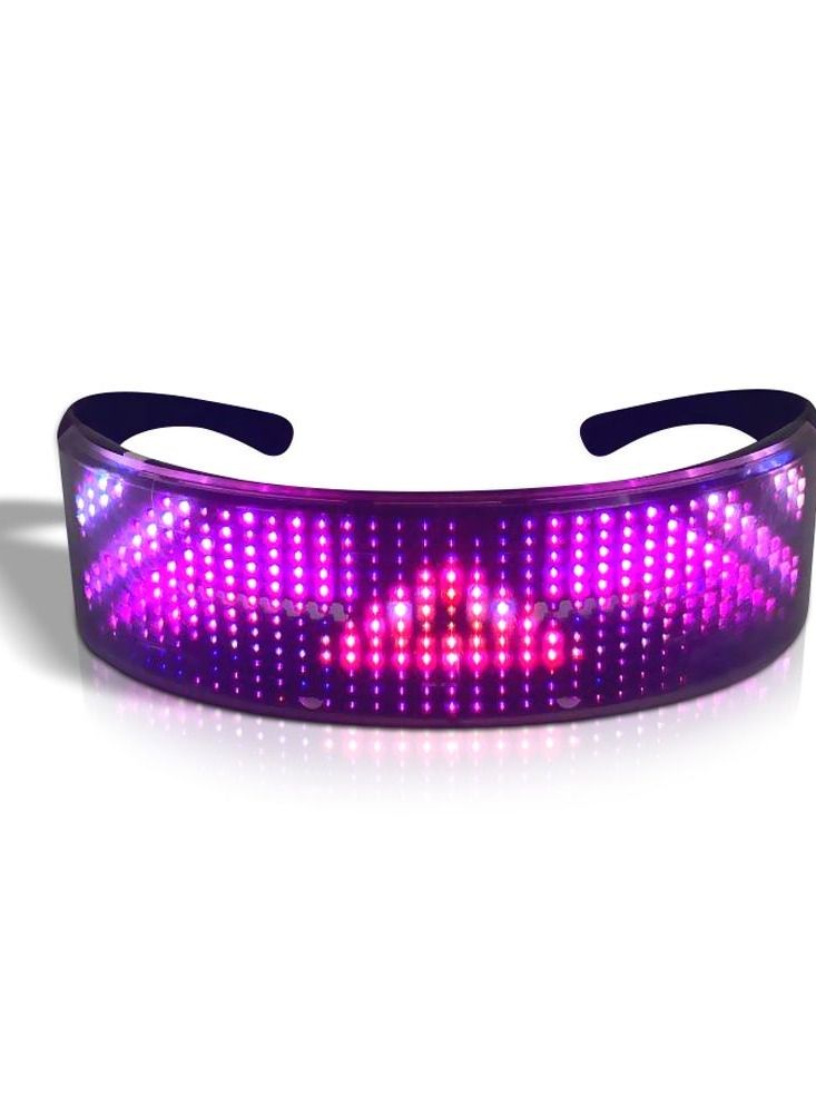 Flashing Glowing Luminous USB Rechargeable BT APP Control LED Light Up Party Glasses