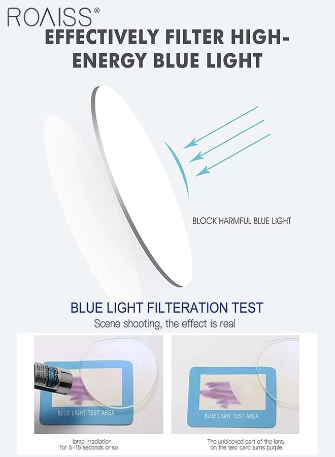 Women's Blue Light Blocking Glasses Blue Light Filter Computer Reading Gaming TV Phones Oversized Eyeglasses Fashion Anti Eyestrain Headache Eyewear, Transparent Green