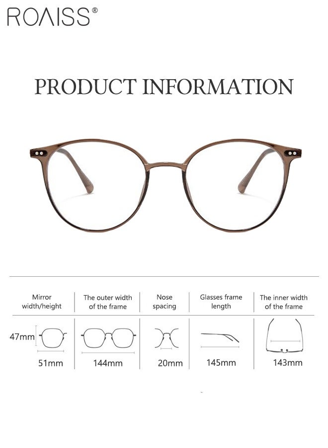 Women's Blue Light Blocking Glasses Blue Light Filter Computer Reading Gaming TV Phones Round Eyeglasses Fashion Anti Eyestrain Headache Eyewear