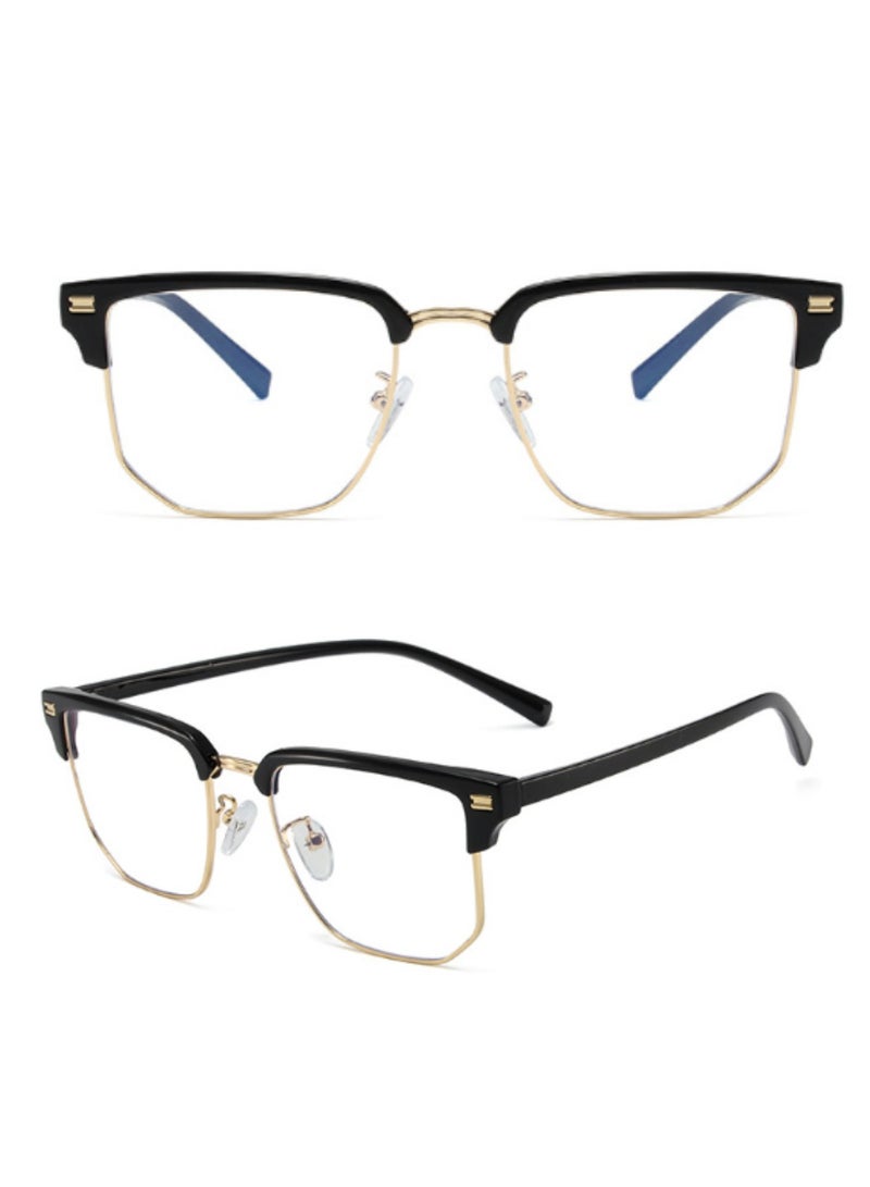 Blue Light Blocking Optical Eyeglasses - Stylish Oversized Frames, Clear Lens, Polarized. Top-rated Bluelight Protection for Reading, Work, & Screen Time. Vintage-Inspired, Lightweight Design.