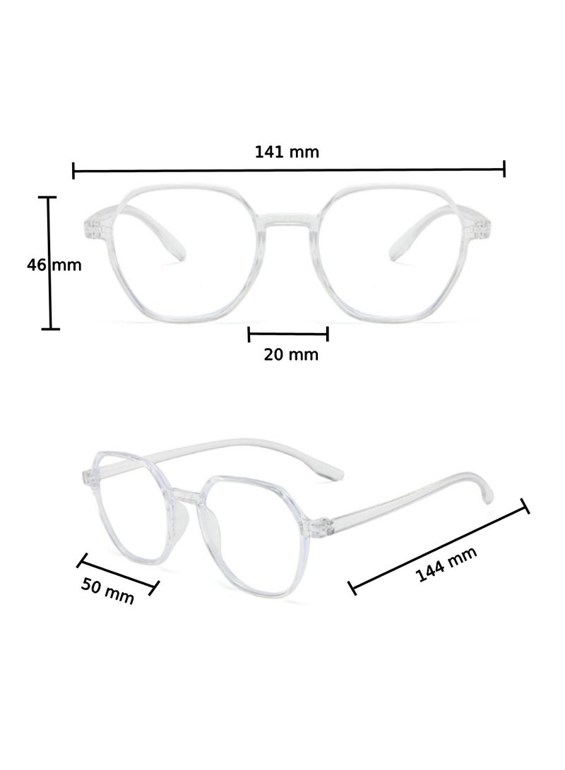 Blue Light Blocking Optical Eyeglasses - Stylish Oversized Frames, Clear Lens, Polarized. Top-rated Bluelight Protection for Reading, Work, & Screen Time. Vintage-Inspired, Lightweight Design.