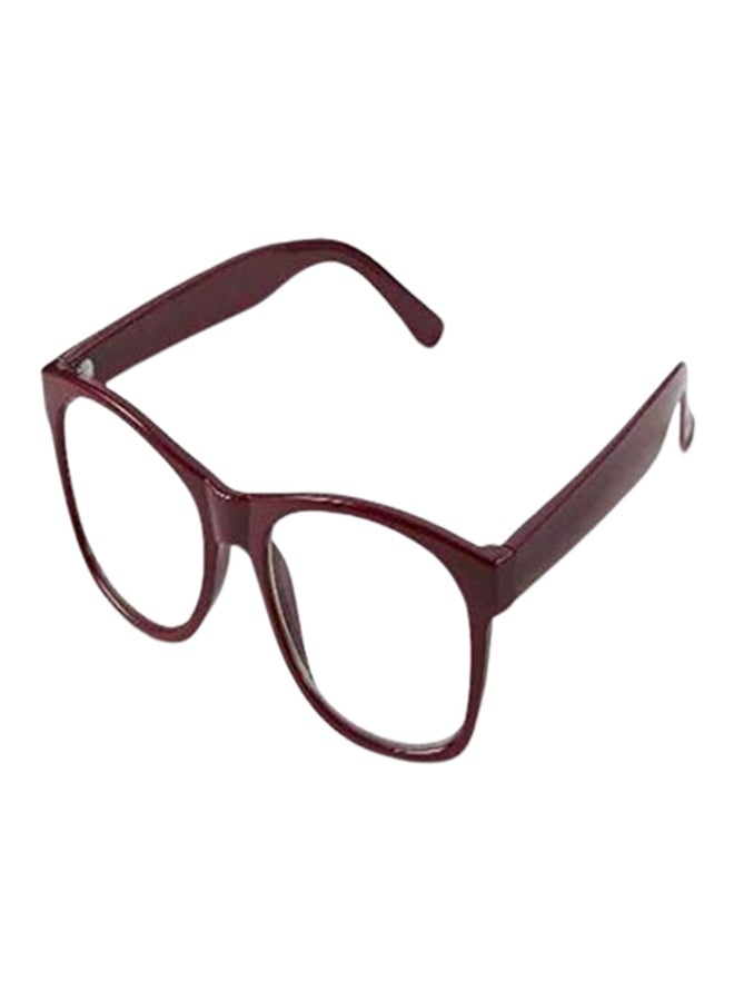 Women's Maroon Spare Square Medical Glasses