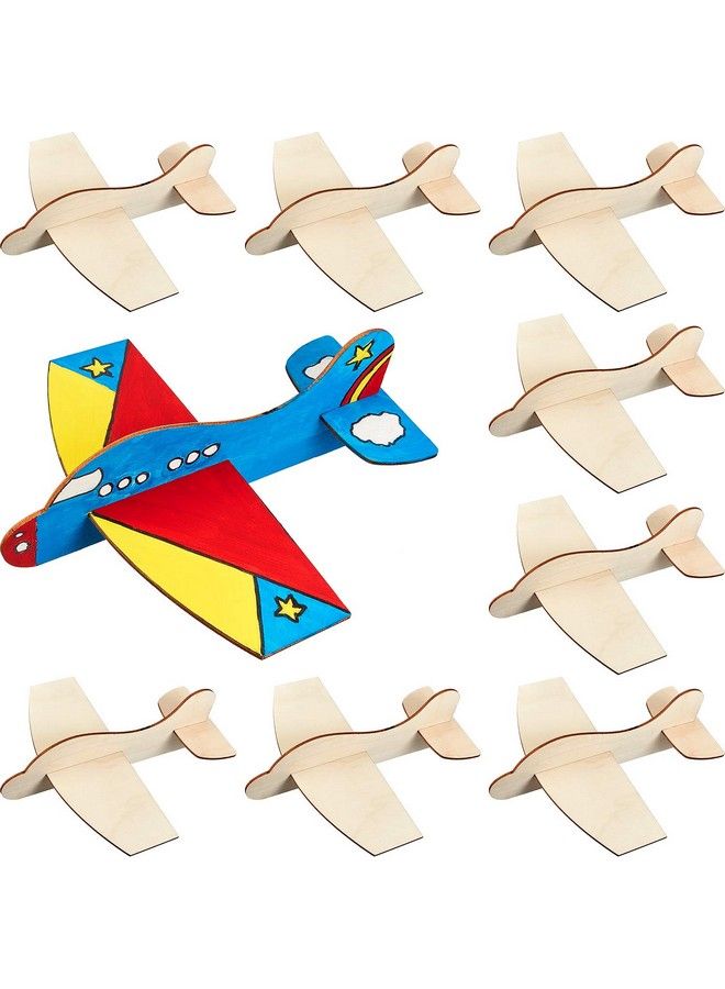 8 Packs Wooden Model Airplane Wood Planes Diy Balsa Wood Airplane Kits Handicraft Toy Plane For Birthday Carnival Party