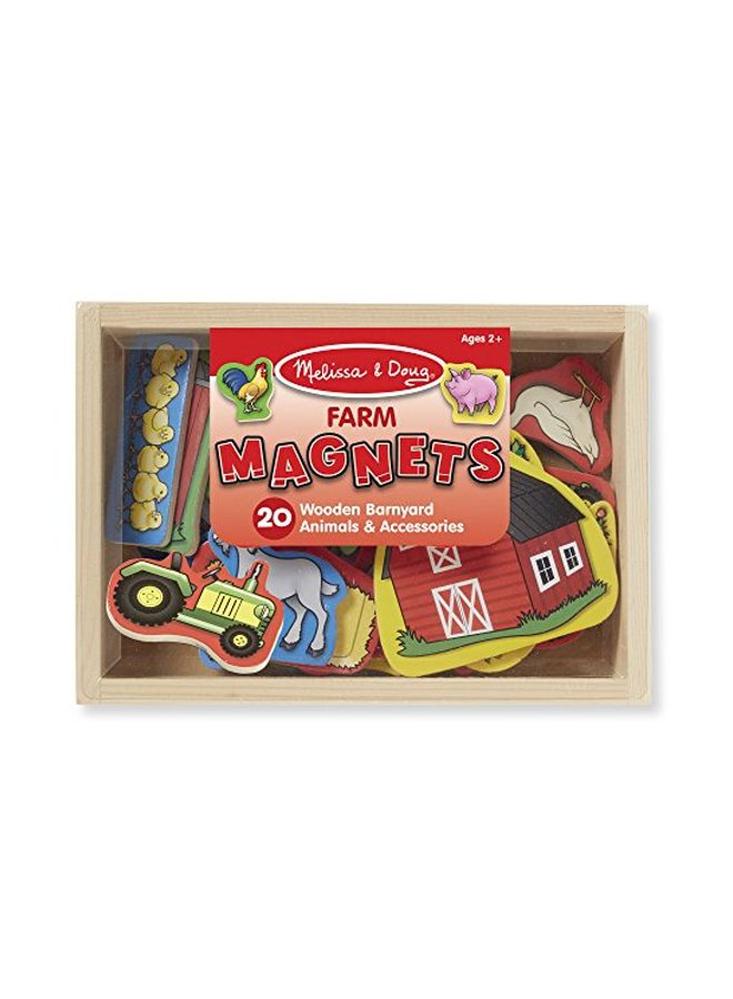 20-Piece Wooden Farm Magnet Set 9279