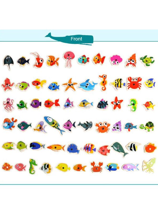 60-Piece Set Magnetic Fishing Toy