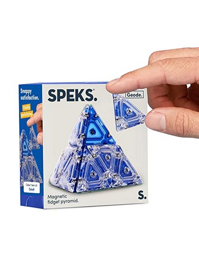 Geode Pyramid 12Piece Building Set Cobalt Fun Desk Toy For Adults