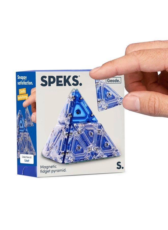 Geode Pyramid 12Piece Building Set Cobalt Fun Desk Toy For Adults