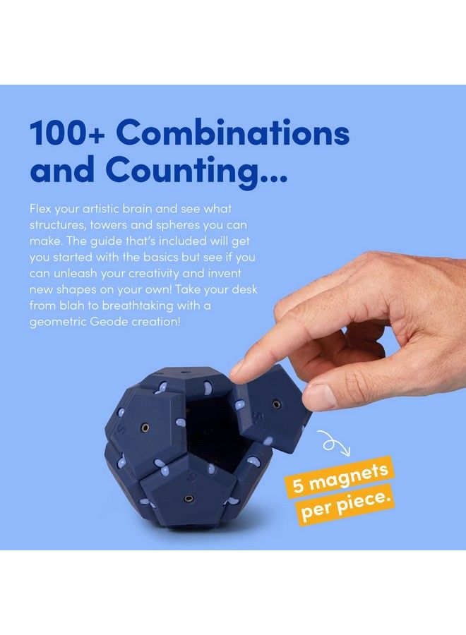 Matte Geode Pentagons 12Piece Set Space Cadet Fun Desk Toy For Adults