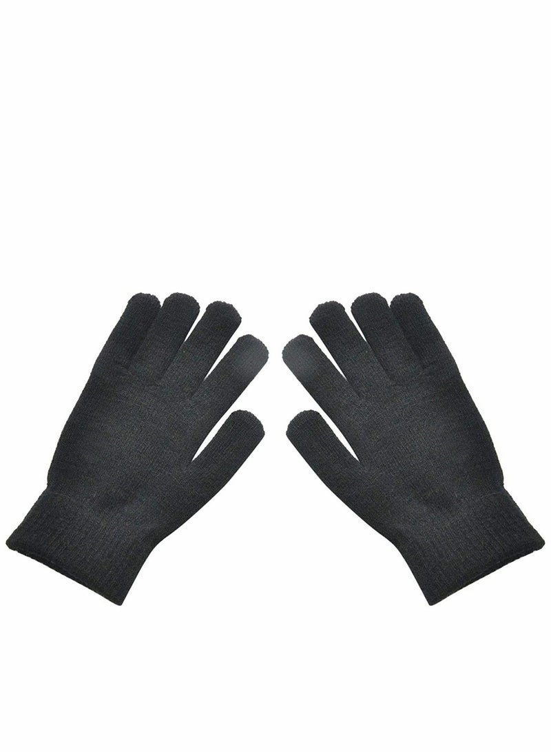 ELECDON Knit Gloves For Women, Touch Screen Warm Fleece Lined Gloves, Cold Weather Cycling Anti-Slip