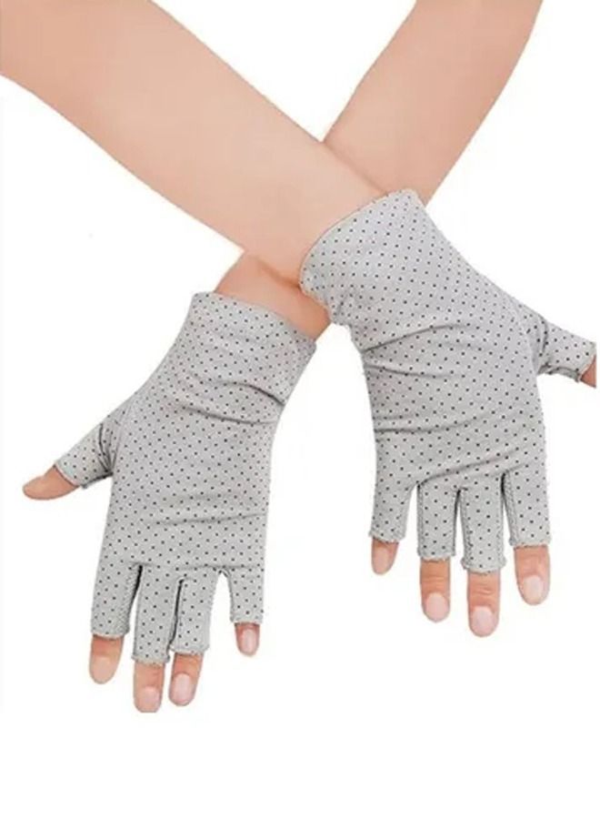 Pair Of UV Sun Protective Gloves Grey