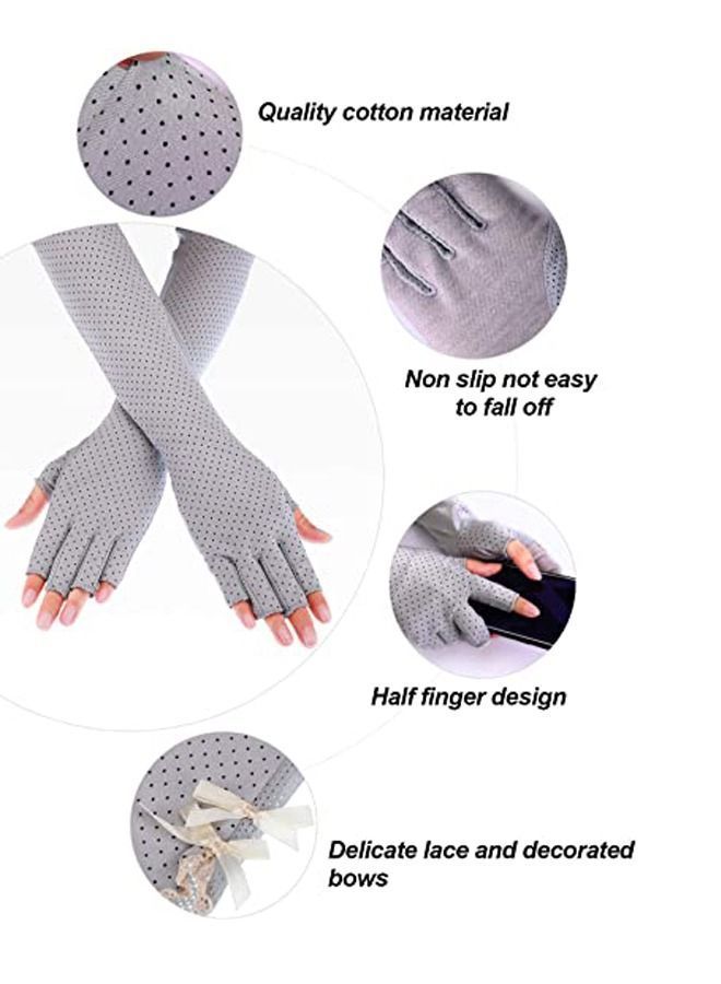 2 Pairs Casual Printed Driving Gloves Multicolour