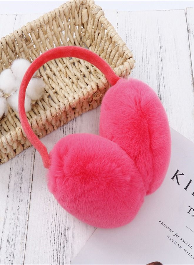Winter Riding Cold and Frostproof Cute Earmuffs Watermelon Red